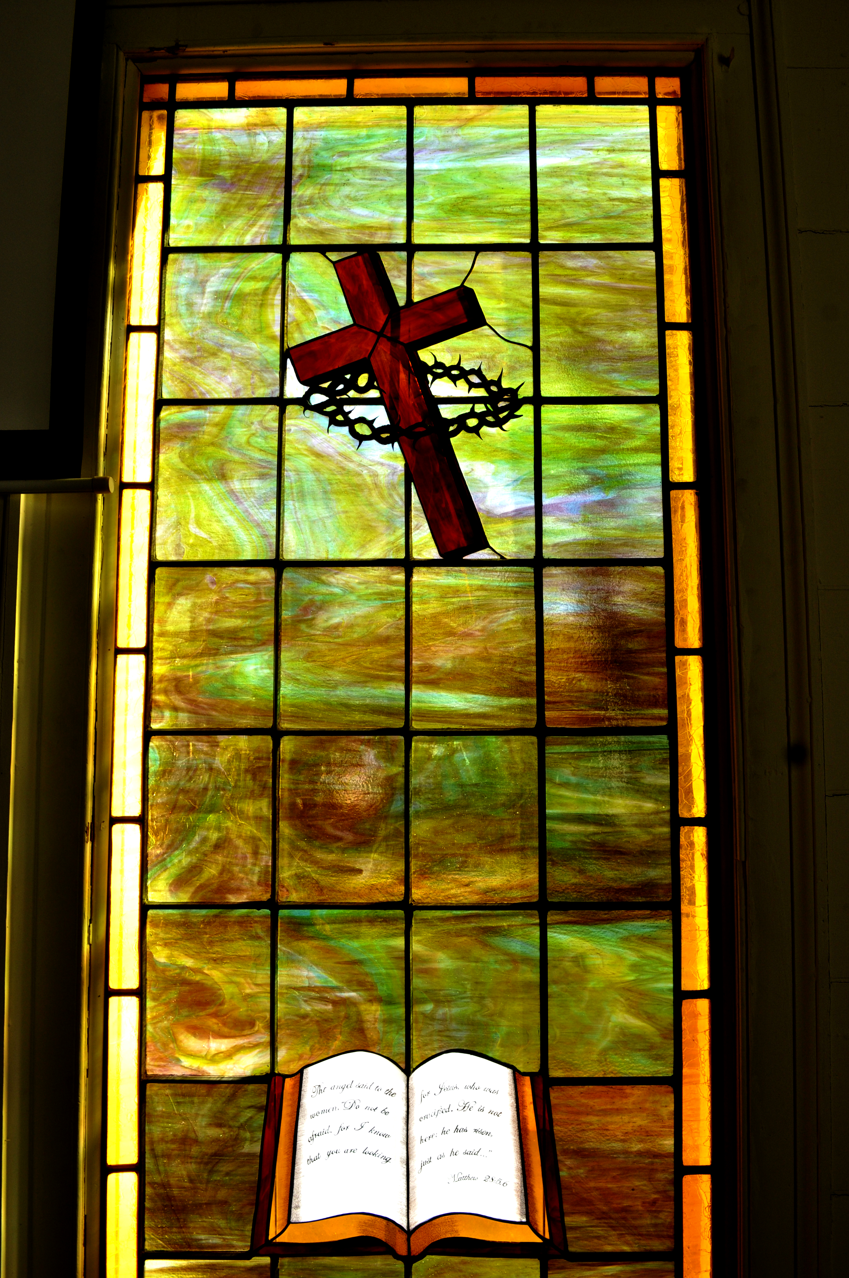 Buckingham Baptist Virginia Stained Glass Cross