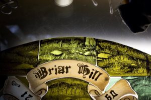 Briar Hill Daniel White Art Glass Residential Stained Glass Painted Glass Leaves