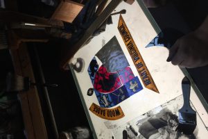 Cain Inc. Art Glass Daniel White Painted Glass Acid Etched Glass Stained Glass