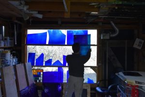 Cain Inc. Daniel White Color Selection Study Stained Glass Art Glass Religous Sacred