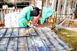 Cain Inc. Daniel White Metal worked window frame stained glass art glass contemporary