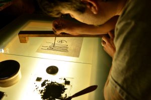 Cain Inc. Daniel White Painting Glass Stained Glass Billy Ireland Signature