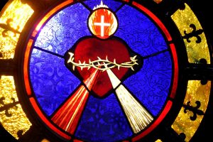 Cain Inc. Painted Glass Daniel White Stained Glass Sacred Heart of Jesus Divine