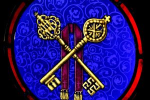 Cain Inc. Painted Glass Stained Glass Keys and Stole