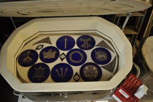 Cain Inc. Painted Glass Stained Glass Kiln Fired Daniel White