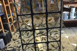 Cain Inc. Putty Stained Glass Window Painted Glass Leaded Glass Art Glass Daniel White Grasshoppwer