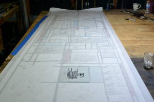 Cain Inc. Stained Glass Art Glass Billy Ireland Cartoon Library and Museum Drawing Design