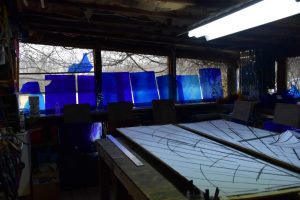 Cain Inc. Wayne Cain Daniel White Artist Color Selection Stained Glass Art Glass Windows