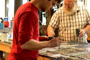 Cain Inc. Wayne Cain Daniel White Metal Stained Glass