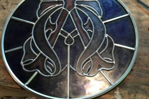 Cain Inc. Wayne Cain Daniel White Painted Glass Zinc Came Stained Glass Art Glass New Work Religous Sacred