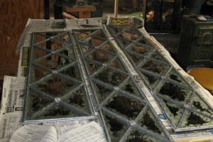 Cain Inc. Wayne Cain Silvered Glass Stained Glass Mirror Puttying Art Glassm