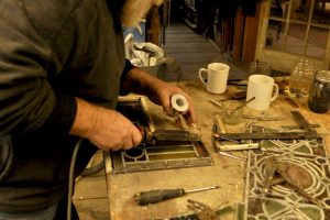 Cain Inc. Wayne Cain Soldering Stained Glass Restoration