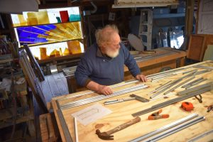 Cain Inc. Wayne Cain Stained Glass Art Glass Assembling Windows Zinc Came Grace and Glory