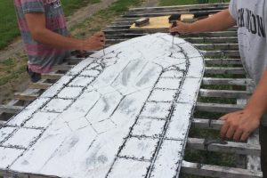 Cain Inc. Will White Puttying Stained Glass Window Assembly Restoration