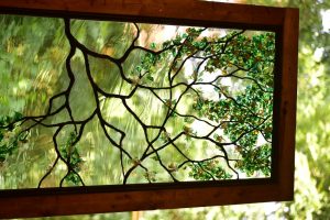 CainArtGlass_3830 (Medium) flameworking glass leaves solder sculpturing dogwood