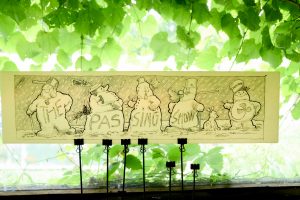 CainInc-146 Painted Glass Billy Ireland Ohio Stained Glass Art Glass Daniel White