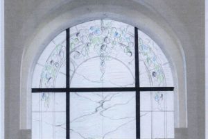 Chapel Cain Inc. Wayne Cain Drawing Sketch Design Stained Glass Window Art Glass Religous Sacred