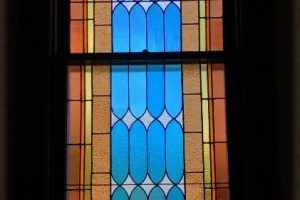 Monterey United Methodist Stained Glass Art Glass Restoration Church Repair Protective Covering Tempered Glass