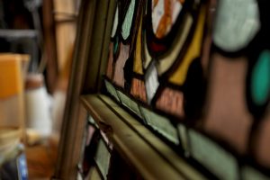 Stained Glass Bowing Restoration Cain Inc. Wayne Cain