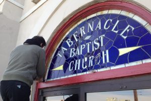 Tabernacle Baptist Church Stained Glass Repair ©Cain Art Glass 2016, All Rights Reserved