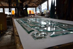 Transom Cain Inc. Stained Glass Art Glass Beveled Glass Window