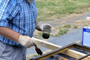Wayne Cain Patina Metal Frame Billy Ireland Stained Glass Art Glass