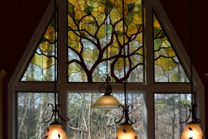 Contemporary Stained Glass Tree Lake Monticello Virginia 02