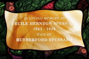 Grace Episcopal Church Stained Glass Window St Francis Nameplate