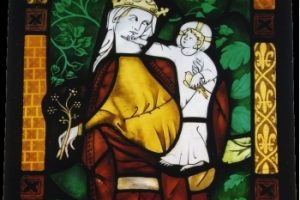 Painted Stained Glass Madonna and Child ©Cain Art Glass 2016, All Rights Reserved